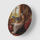 Horloge Ronde Bedtime, 1890 (huile sur panneau) (Angle)