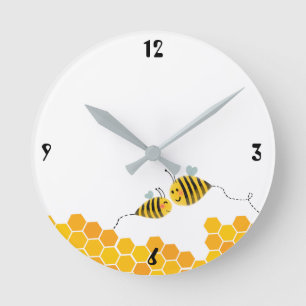 Horloge Ronde Bee happy all day!