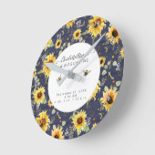 Horloge Ronde Bee Yellow Birth Stats (Angle)