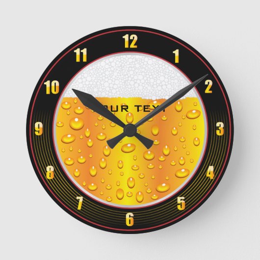 Horloge Ronde Beer Glass Wall Clock (Recto)