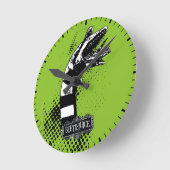 Horloge Ronde Beetlejus | Illustration du ver de sable (Angle)