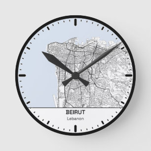 Horloge Ronde Beirut Clock City Line Art