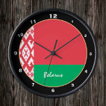 Horloge Ronde Belarus Flag, Belarus Trendy fashion /design clock<br><div class="desc">WALL CLOCK : Belarus & Belarus Flag fashion design - love my country,  travel,  holiday,  country patriots / sports fans</div>