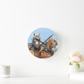 Horloge Ronde Belgian Horses (Maison)