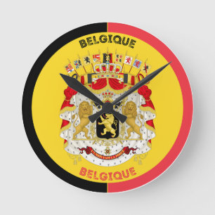 Horloge Ronde Belgique Belgique Blason Forme de Cercle