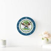 Horloge Ronde Belize Flag & Belize trendy fashion /design clock (Maison)