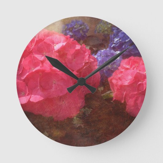 Horloge Ronde Belle Hydrangea (Recto)