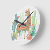 Horloge Ronde Belle Llamas III (Angle)