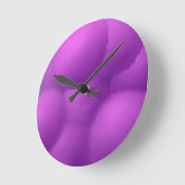 Horloge Ronde Belle peinture violette Allium Flower (Angle)