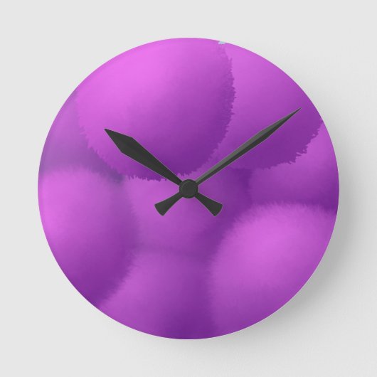 Horloge Ronde Belle peinture violette Allium Flower (Recto)
