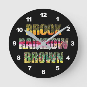 Horloge Ronde Belles couleurs de 3 truites