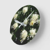 Horloge Ronde Belles Peonies (Angle)