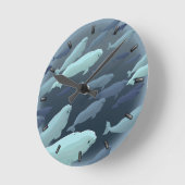 Horloge Ronde Beluga Whale Clock Beluga Whale Art Wall Clock (Angle)