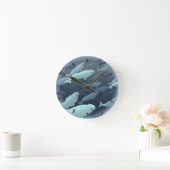 Horloge Ronde Beluga Whale Clock Beluga Whale Art Wall Clock (Maison)