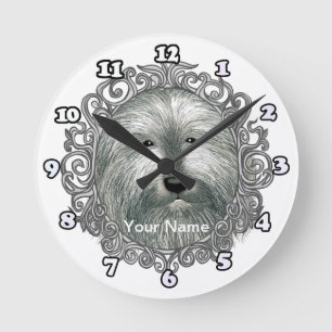 Horloge Ronde Berger barbu orné