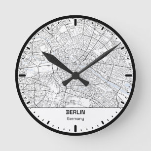 Horloge Ronde Berlin Clock City Line Art