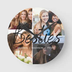 Horloge Ronde Besoins Meilleurs amis Noms personnalisés Photo