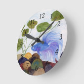 Horloge Ronde Bêta bleu (Angle)