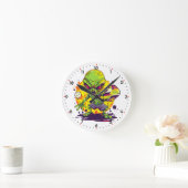 Horloge Ronde Bête de Dink à Gravité Zéro Pickleball (Maison)