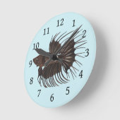 Horloge ronde Betta Fish (Angle)