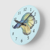 Horloge Ronde Betta fish (Angle)
