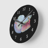 Horloge ronde Betta Fish (Angle)