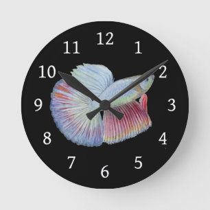 Horloge ronde Betta Fish