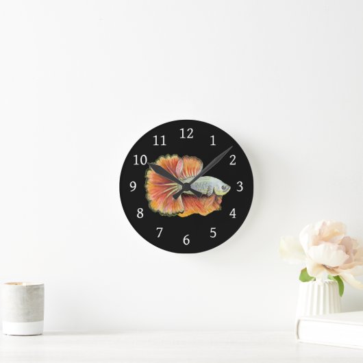 Horloge ronde Betta Fish (Maison)