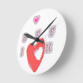 Horloge Ronde BFF. Best Friends Forever : I Love You Art Print (Angle)