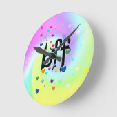 Horloge Ronde bff ~ coeurs (Angle)