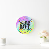 Horloge Ronde bff ~ coeurs (Maison)