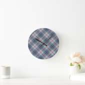Horloge Ronde Bias Plaid Blue Red Stripe (Maison)