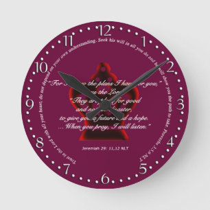 Horloge Ronde Bible Scripture