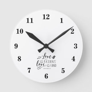 Horloge Ronde Bible Verse White Wall Round Clock
