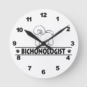Horloge Ronde Bichon Frise