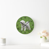Horloge Ronde Bichon Frise (Maison)