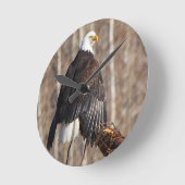 Horloge Ronde Bientôt Eagle Wall Clock (Angle)