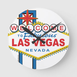 Horloge Ronde Bienvenue à Fabulous Las Vegas