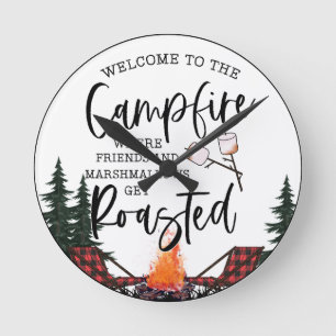 Horloge Ronde Bienvenue au Campfire