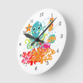 Horloge Ronde Bienvenue dans l'Océan (Angle)