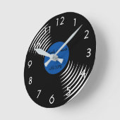 Horloge Ronde Bienvenue du disque vinyle migre (Angle)