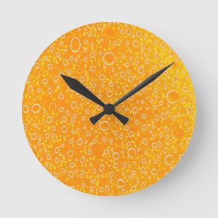 Horloge Ronde Bière colorée 24h/24