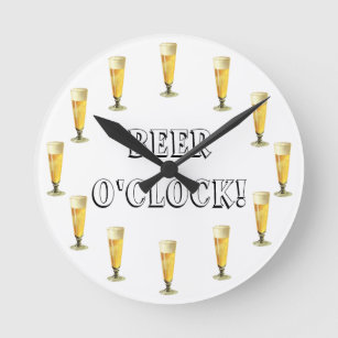 Horloge Ronde Bière Frosty vintage O'clock ! Boissons alcoolisée