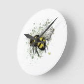 Horloge Ronde Big Beautiful Bumble BEE, Digital Drawing (Angle)