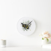 Horloge Ronde Big Beautiful Bumble BEE, Digital Drawing (Maison)