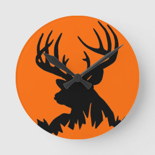 HORLOGE RONDE BIG WHITETAIL BUCK WALL CLOCK