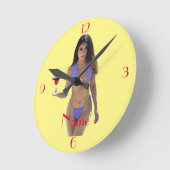 Horloge Ronde Bikini brun beauté Thunder_Cove (Angle)