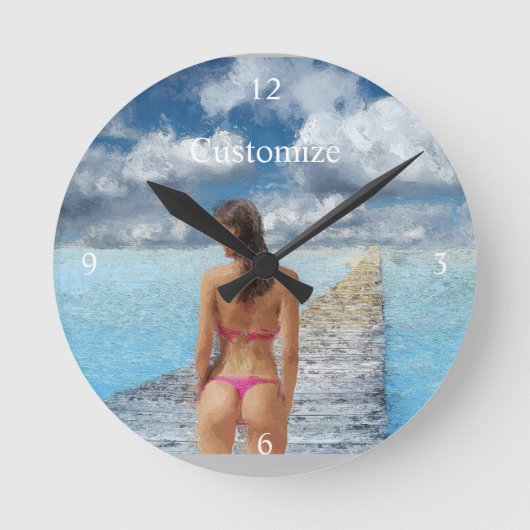 Horloge Ronde Bikini Girl Thunder_Cove (Recto)