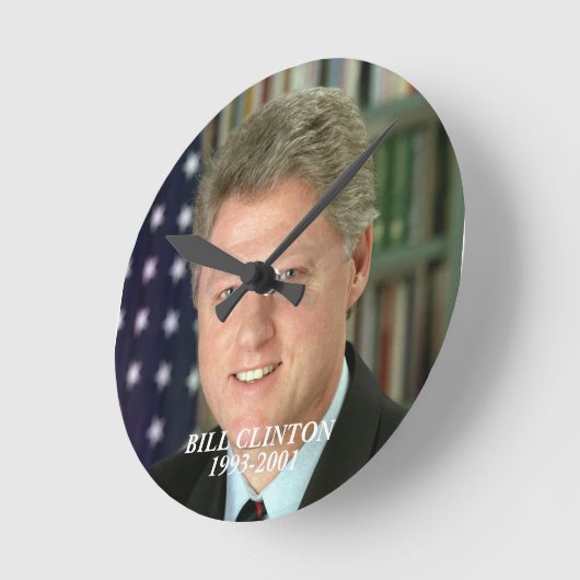 Horloge Ronde Bill Clinton clock (Angle)