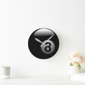 Horloge Ronde Billard de piscine de 8 balles, 24h/24 (Maison)